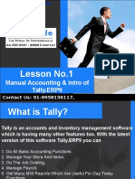 Manual Accounting & introduction of Tally.ERP9 - Lesson 1