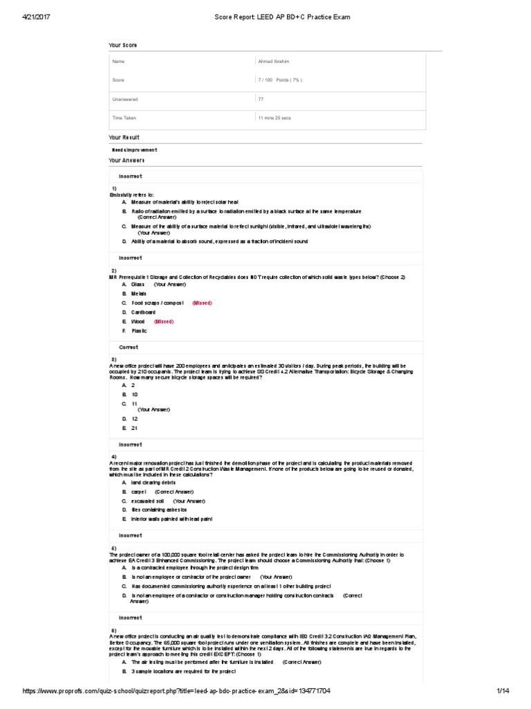LEED-AP-BD-C Quizfragen Und Antworten