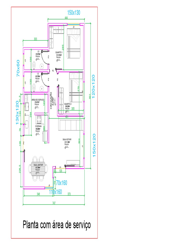 Planta baixa de uma casa residencial | PDF