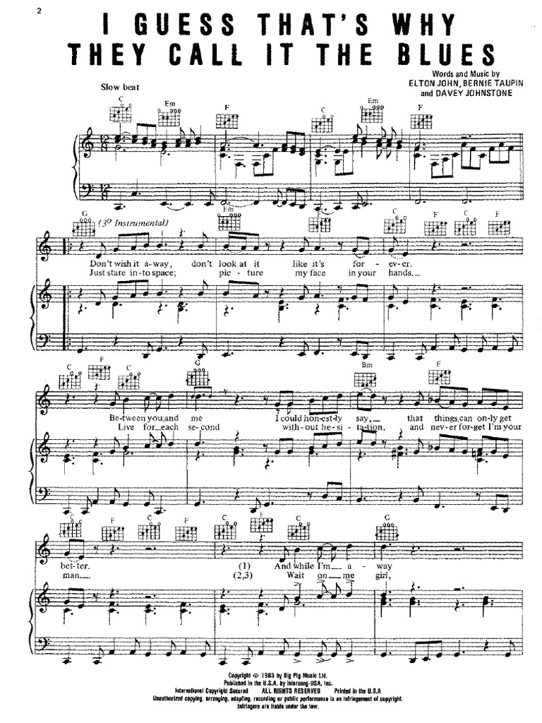 Elton John Guess Thats Why They