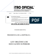 Ley Orgánica de Educación Superior PDF