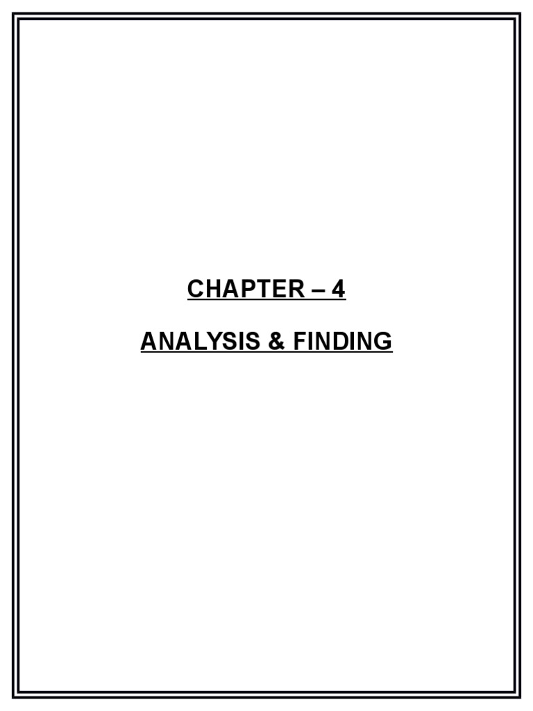 Chapter - 4 Analysis & Finding | PDF