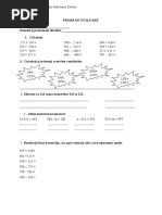 1 Test Matematica Adunari Si Scaderi in Concentrul 0 1000 Fara Trecere Peste Ordin