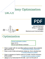 Ant Colony Optimization (Aco) : Submitted By: Subvesh Raichand Mtech, 3 Semester 07204007 Electronics and Communication