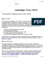 Teaching Knowledge Test (TKT) : 'An Important Stepping Stone in Your Career'