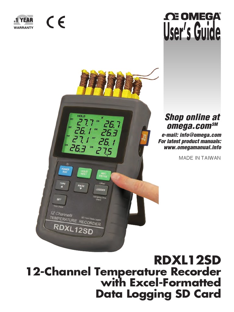 Omega Temp Recorder_M4995 Thermocouple Hvac