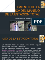 Procedimiento de La Práctica Del Manejo de La Estación Total