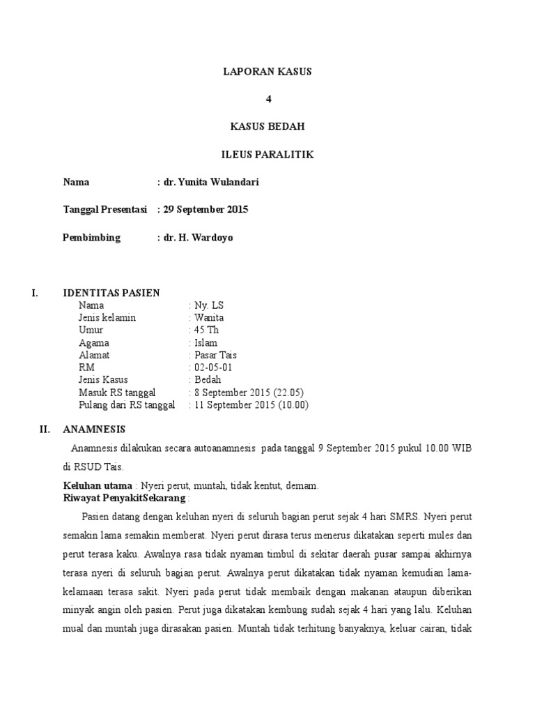 Laporan Kasus 4 Ileus Parlitik (Dr.wulan)
