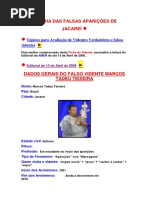 Ficha Das Falsas Aparições de Jacareí - Marcos Tadeu Teixeira