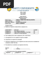 Object Oriented Programming Assignment