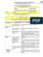 Sesión de Aprendizaje La Narracion Estructura y Elementos