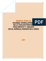 Normal para el manejo ambulatorio de la malnutricion por deficit y exceso en el niño menos de 6 años.pdf