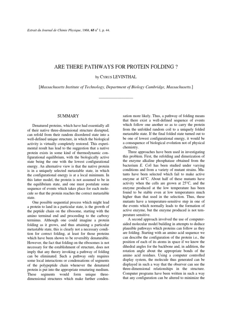 Investigating Potential Pathways for Protein Folding Through Computer