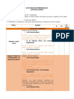 Lista de cotejo de actividad de aprendizaje 2