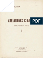 Turina Variaciones Clásicas Op.72 - Violin and Piano Parts PDF