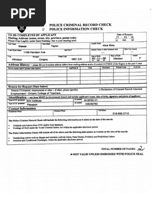 criminal record check
