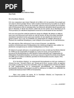 Lettre Au Sg de l Onu