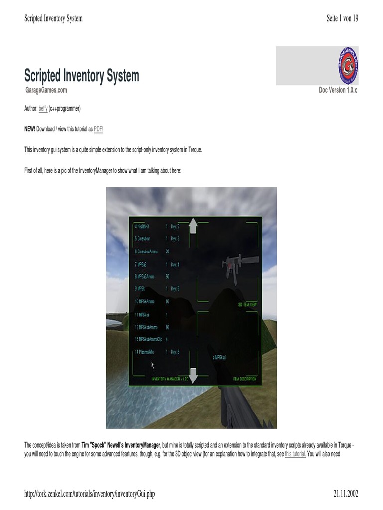 Inventory Gui | Inventory | Computing
