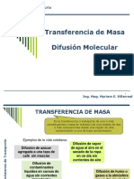 Transferencia masa difusión molecular