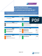 Calendario 2017 Pruebas de IB