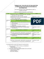 Ruta de Trabajo Del Taller de Actualización Docente