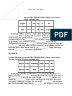 Section A: End of Year Exam #5 P.1