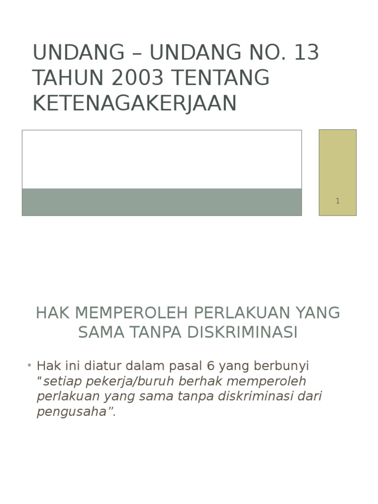 Undang Undang No 13 Tahun 2003 Tentang Ketenagakerjaan Pdf