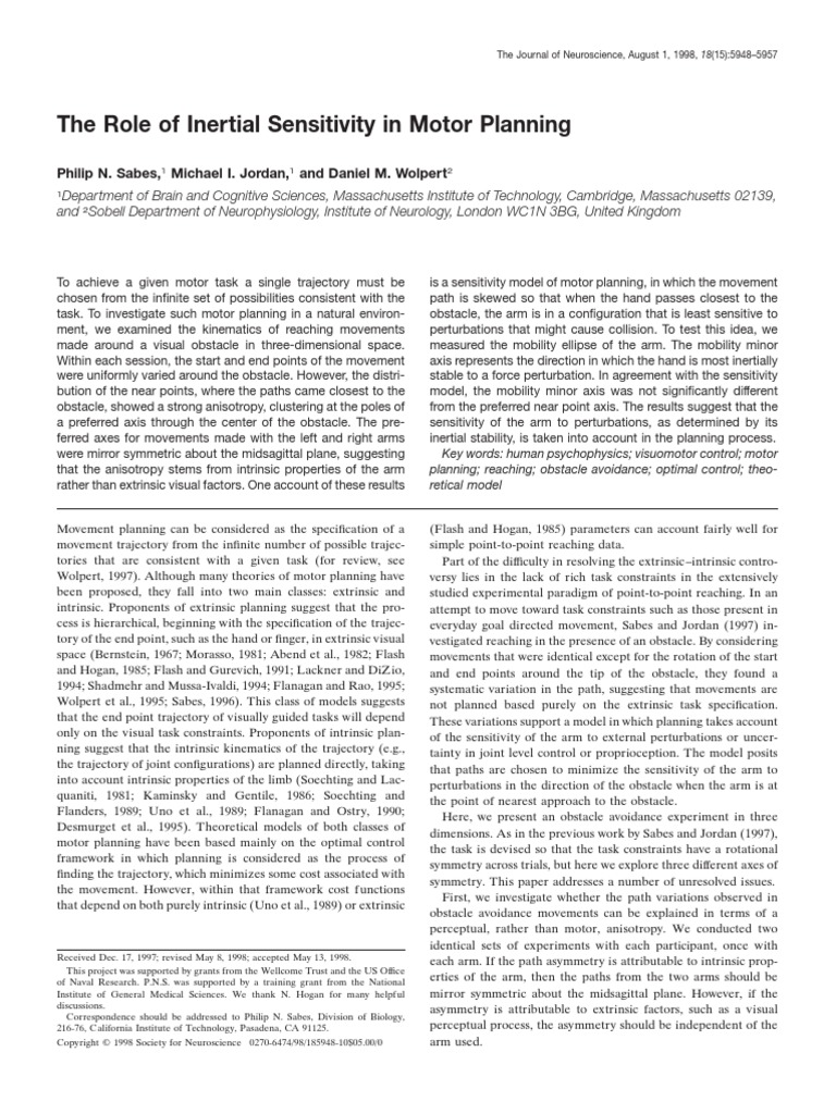 1.motor Planning PDF Bootstrapping (Statistics) Cartesian