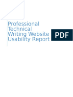 Professional Technical Writing Website Usability Report