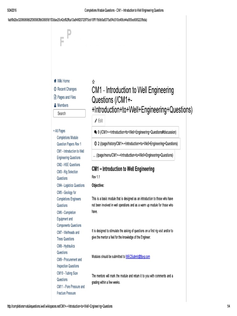 Completions Module Question Set 1 PDF | PDF