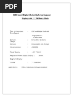 RTC Based Digital Clock With Seven Segment Display With 12 / 24 Hours Mode