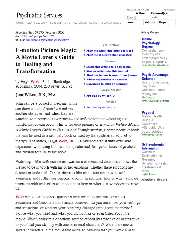 Emotion Picture Magic Review | PDF | Psychotherapy | Emotions