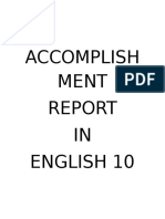 Accomplish Ment IN English 10