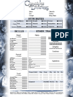 Chronicles of Darkness Character Sheet Interactive