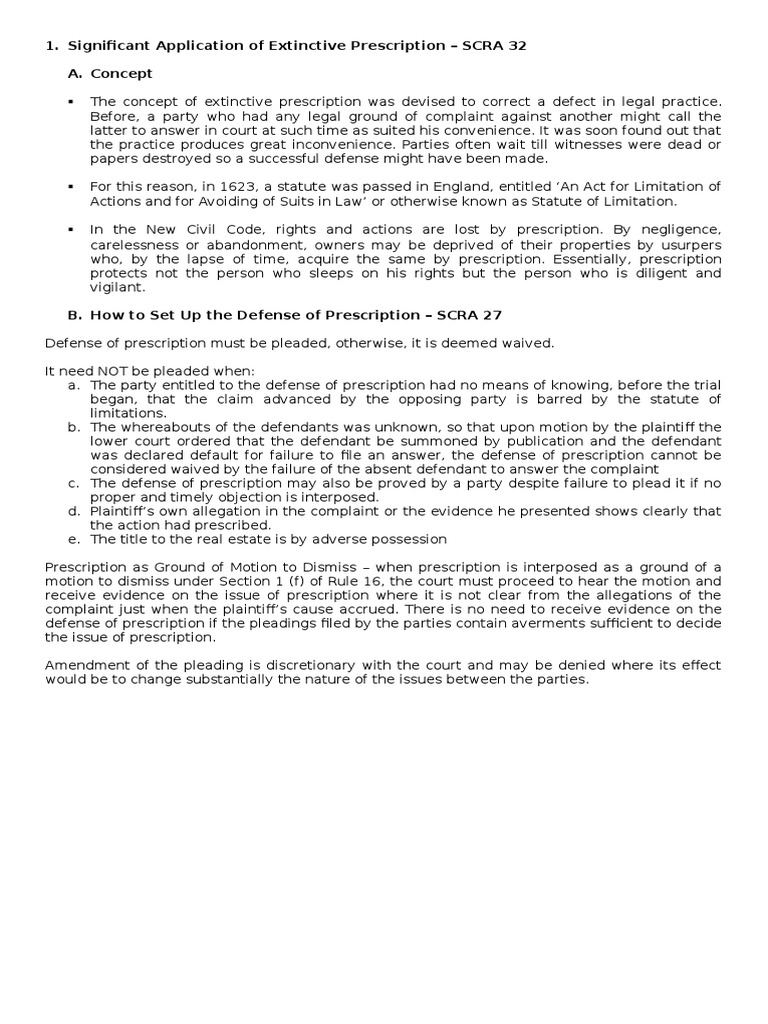 Prescription Annotations PDF Estoppel Laches (Equity)