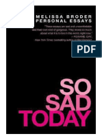 So Sad Today by Melissa Broder PDF