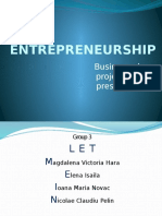 Entrepreneurship: Business Plan Project Group Presentation