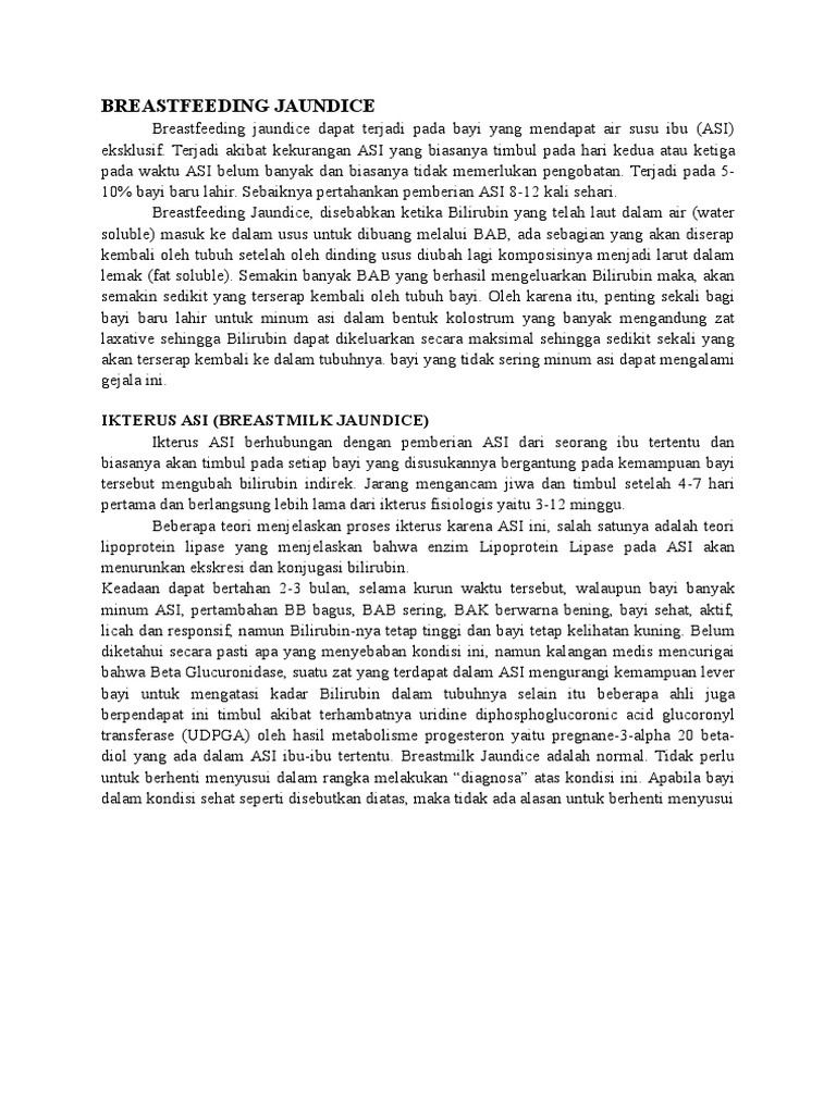 Breastfeeding Jaundice | PDF