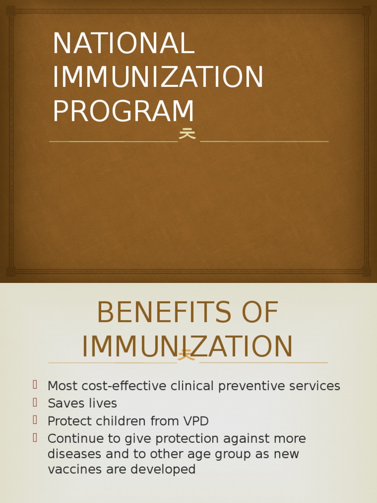 National Immunization Program Overview | PDF | Vaccines | Measles
