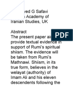 Moulana Rumi A Sufi Shia Muslim and His Matnavi