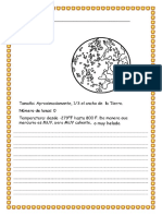 Fichas Para Completar de Planetas Terrestres