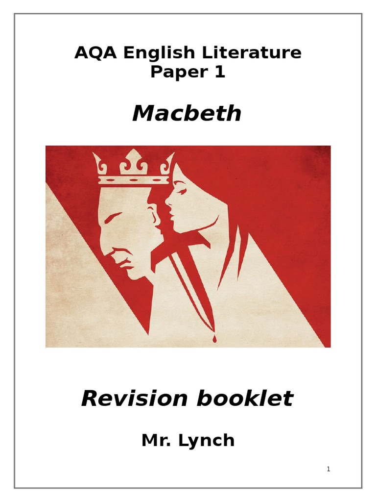 Macbeth Revision Booklet MLY PDF Macbeth