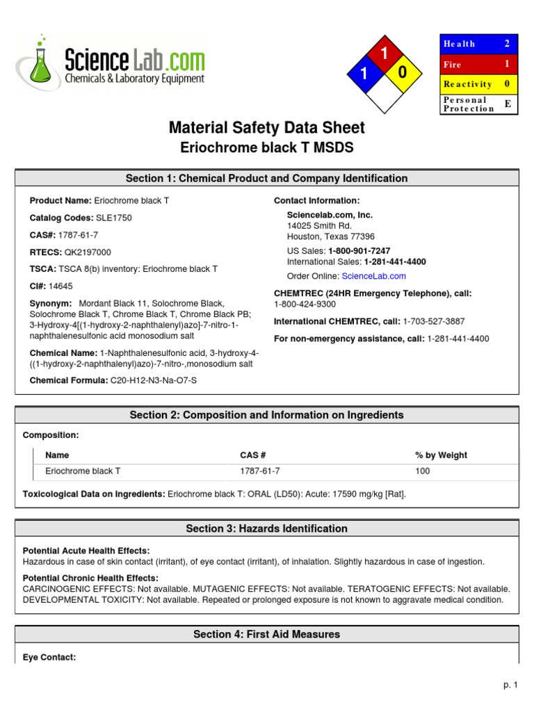 msds_EBT.pdf Toxicity Dust