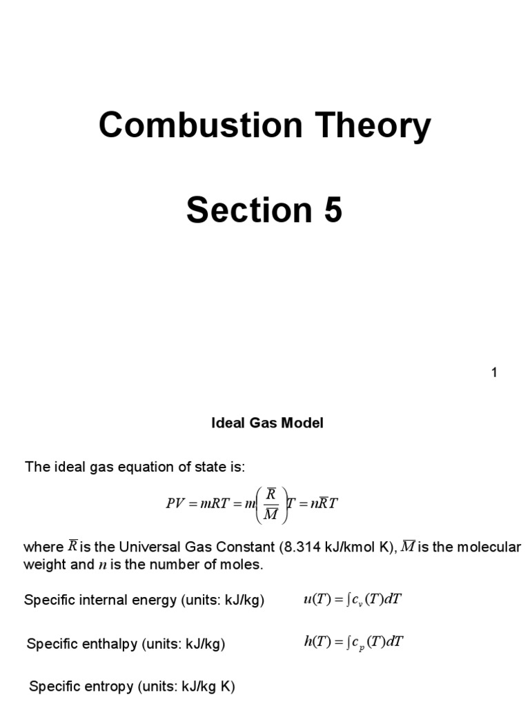 Combustion Theory PDF Alkane Stoichiometry