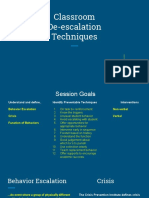 Modified De-Escalation Techniques