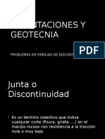 Problemas en familias de discontinuidades en cimentaciones y geotecnia