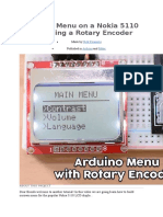 Arduino Menu On A Nokia 5110 LCD Using A Rotary Encoder