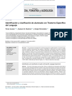 1identificación y Clasificación de Alumnado Con Trastorno Específico Del Lenguaje. Acosta, Ramírez, Hernández PDF