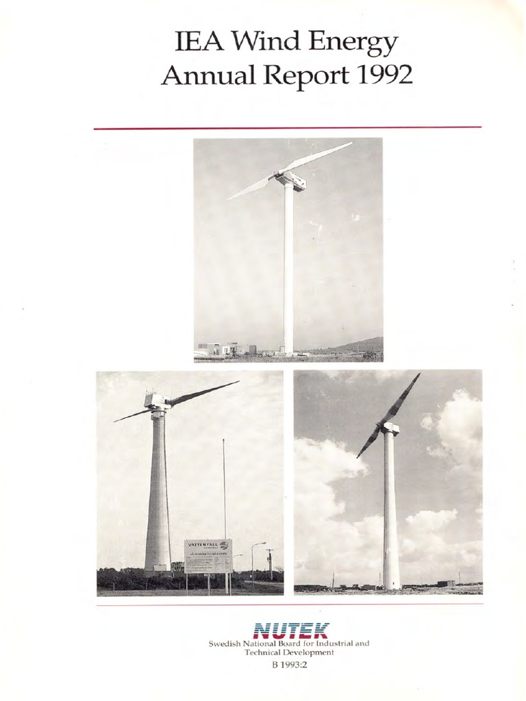 IEA Wind 1992 Annual Report, PDF, Wind Power