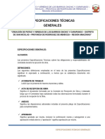 Especificaciones Técnicas Generales